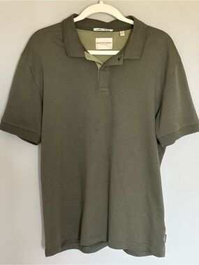 Scotch & Soda Amsterdam | Olive Green Short Sleeved Polo Shirt | Size L